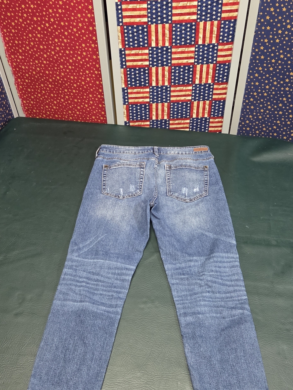 **Just USA Women's Slim Straight Distressed Blue Jeans** - Picture 8 of 8